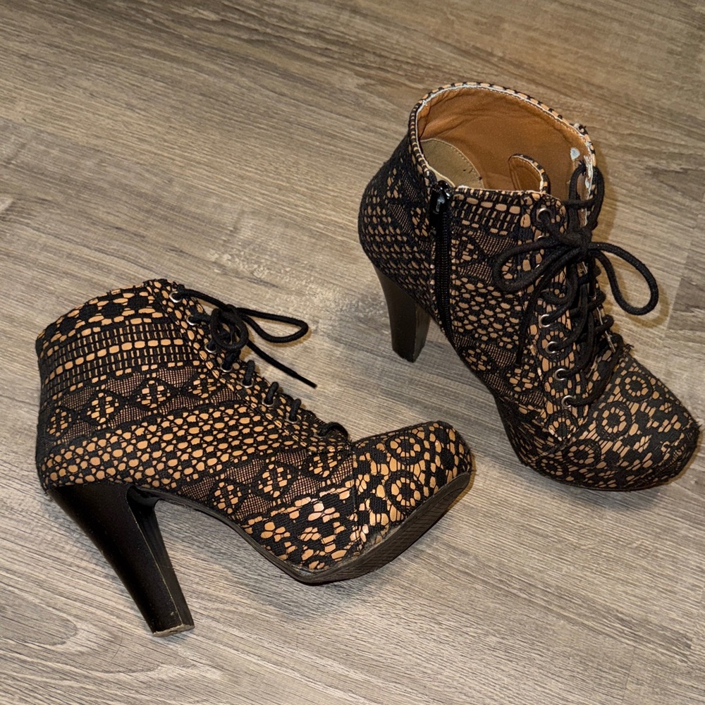 Charlotte Russe Heeled Boots - Size 8